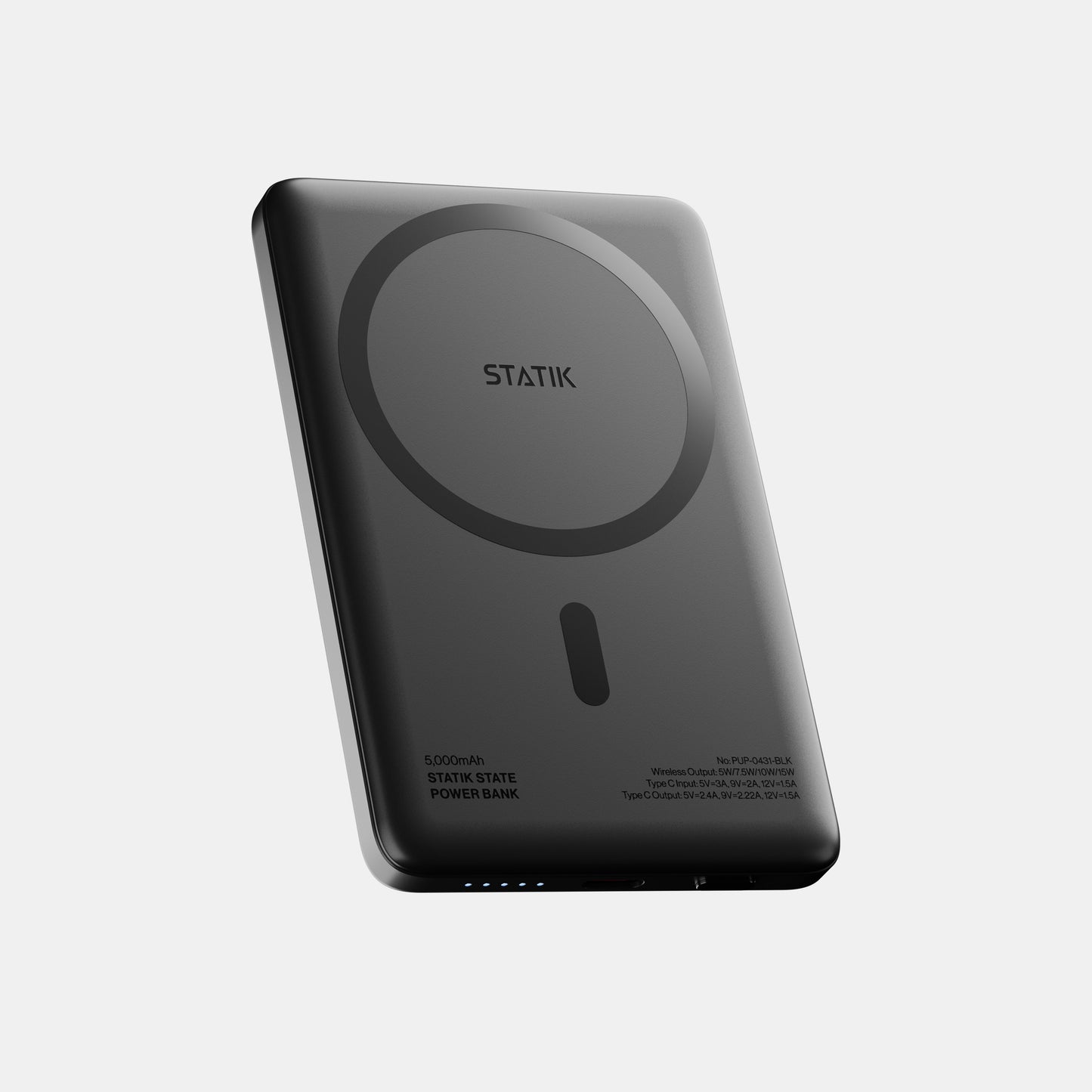 Statik MagSafe Power Bank - 5000mAh / USB-C / Black