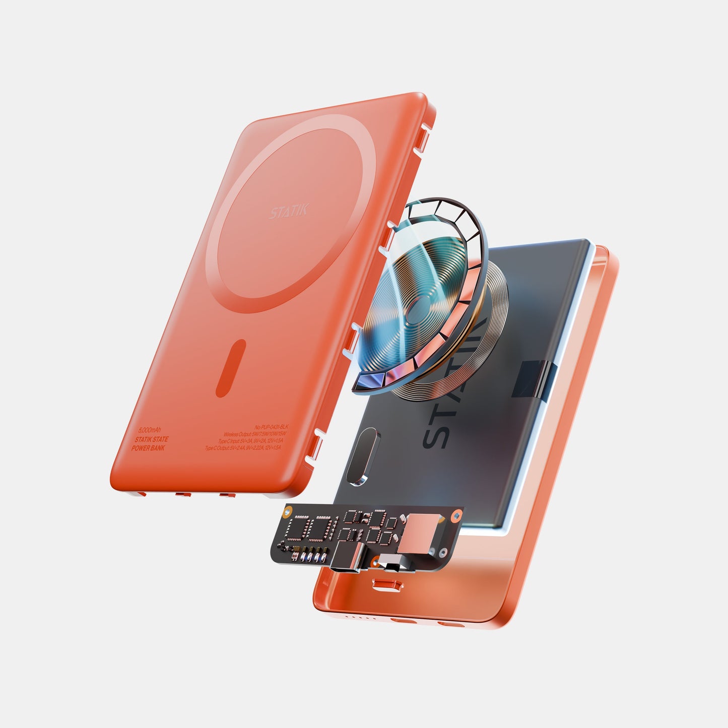 Statik MagSafe Power Bank - 5000mAh / USB-C / Orange