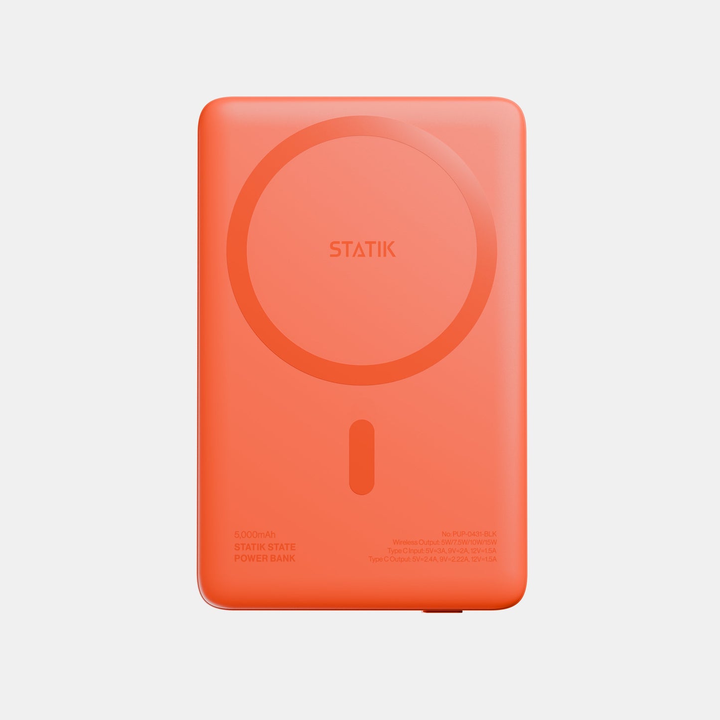 Statik MagSafe Power Bank - 5000mAh / USB-C / Orange