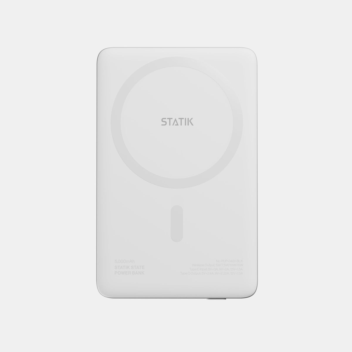 Statik MagSafe Power Bank - 5000mAh / USB-C / White
