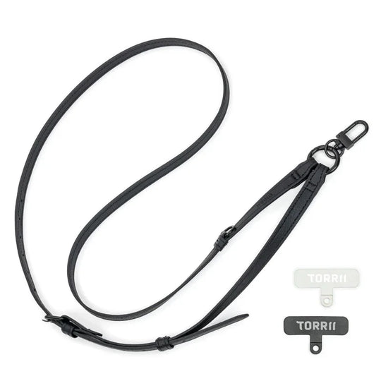 Torrii Knotty Leather Crossbody Strap - Black