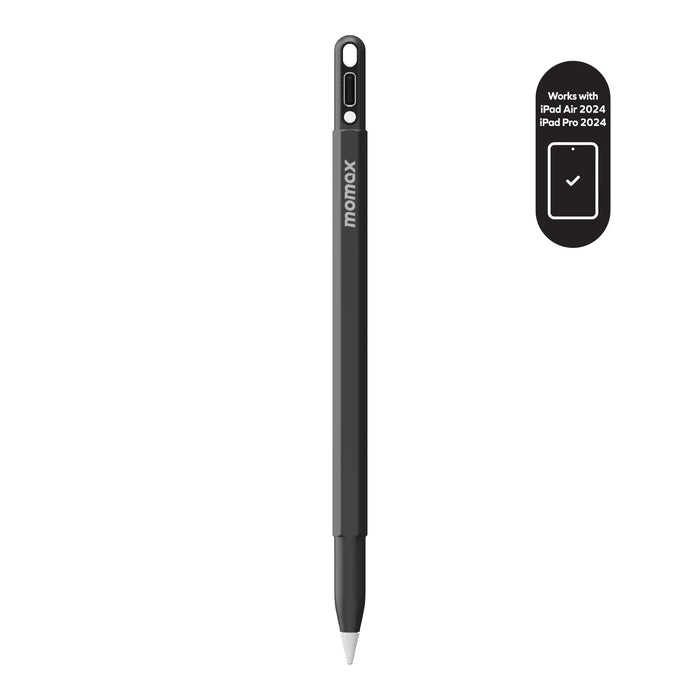 MOMAX Mag.Link Pop Magnetic Active Stylus Pen/iPad - 90mAh / USB-C / Black