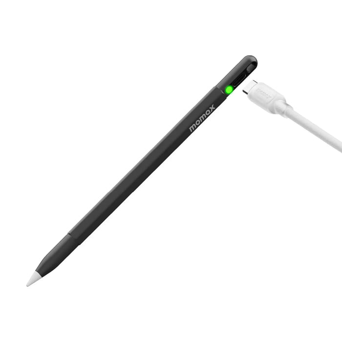 MOMAX Mag.Link Pop Magnetic Active Stylus Pen/iPad - 90mAh / USB-C / Black