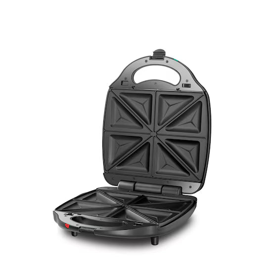 Black+Decker 3-in-1 Sandwich, Waffle and Grill Maker - 1400W / 4 Slice Capacity / Black