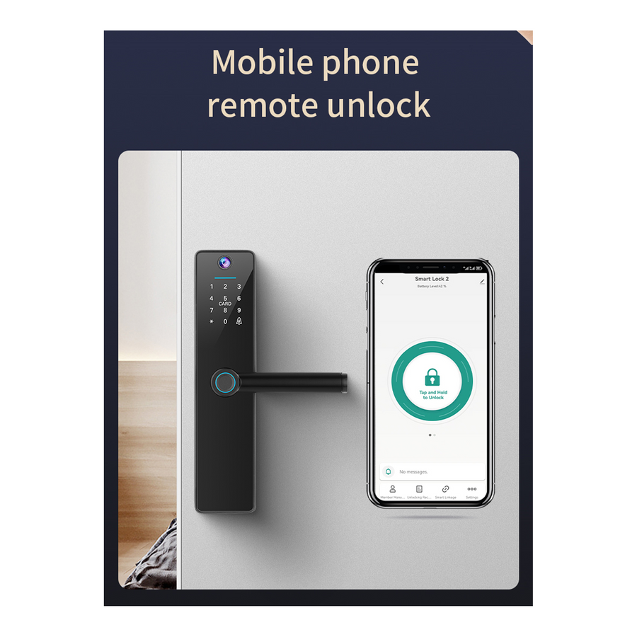 Gopeta Wi-fi Lock with Camera FY16 - Black
