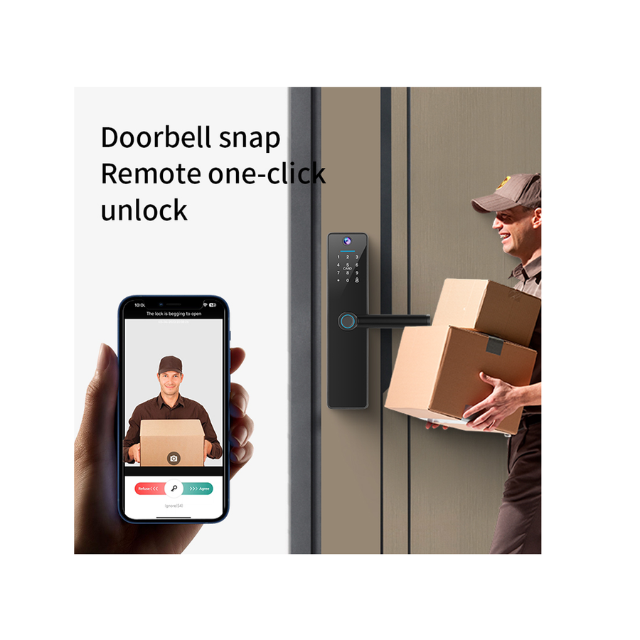 Gopeta Wi-fi Lock with Camera FY16 - Black