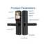 Gopeta C13Pro Wi-Fi Lock With Camera & Screen for Wooden Door - Black