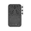 MOMAX Universal 4-Port Travel GaN Charger with Dual AC - 100W / USB-A / USB-C / Black