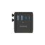 MOMAX Universal 4-Port Travel GaN Charger with Dual AC - 100W / USB-A / USB-C / Black