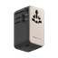 MOMAX 4-Port Mini Universal Travel GaN Charger with Built-In Cable with Dual AC - 100W / USB-A / USB-C / Titanium