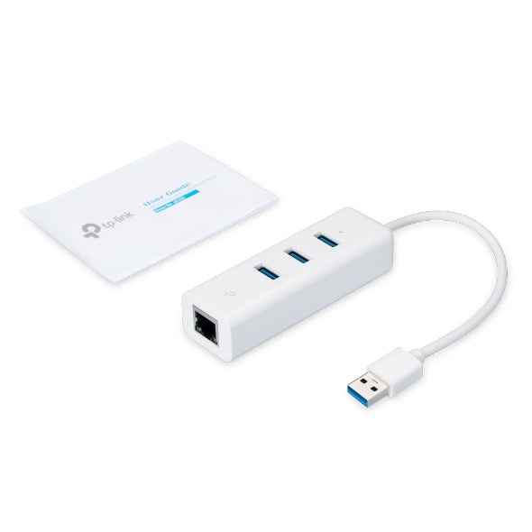 TP-Link UE330 USB 3.0 3-Port Hub & Gigabit Ethernet Adapter 2 in 1 USB Adapter