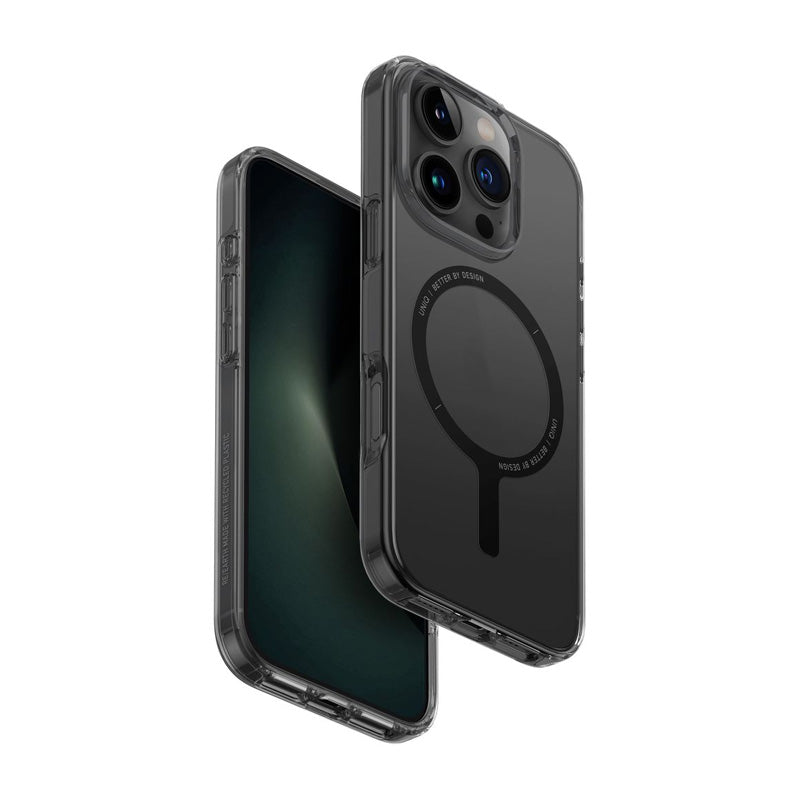 UNIQ Hybrid iPhone 16 Pro (2024) Case 6.3 Magclick Charging Clario (Eco) - Smoke Accessories > Mobiles & Tablets >