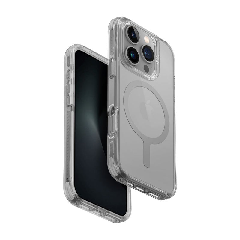 UNIQ Hybrid iPhone 16 Pro (2024) Case 6.3 Magclick Charging Combat - Stone Grey Accessories > Mobiles & Tablets >