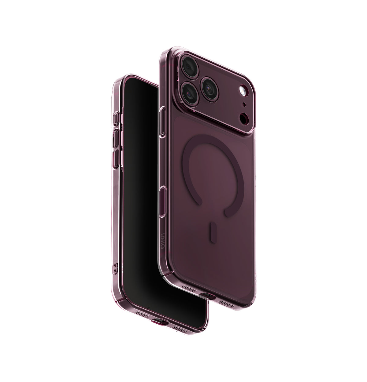 Uniq Hybrid Magclick Charging Airsuit For Apple iPhone 18 Pro - Glossy Burgundy