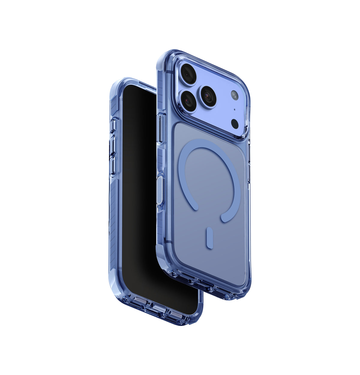 Uniq Hybrid Magclick Charging Combat For Apple iPhone 18 Pro - Polar Blue