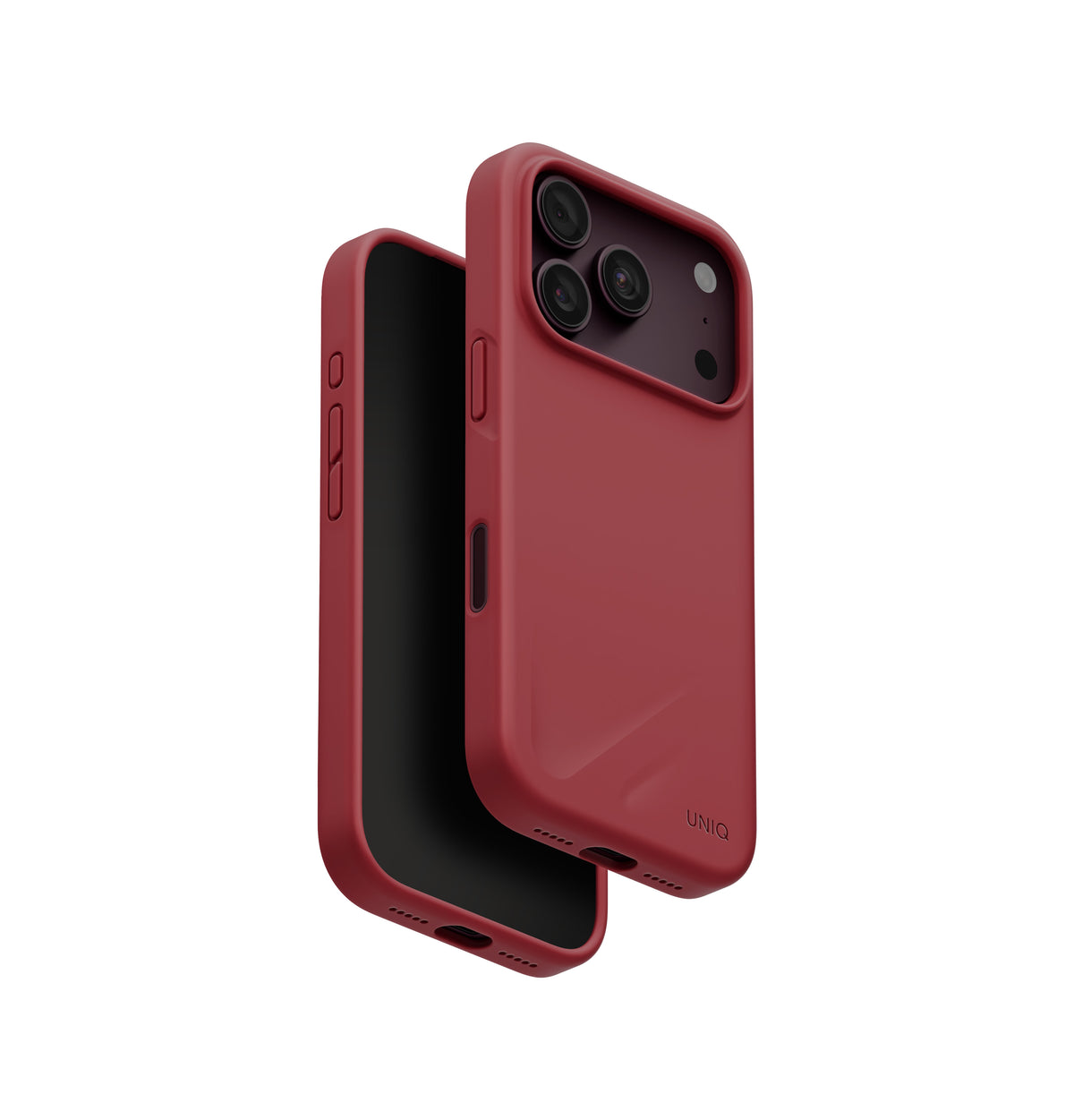 Uniq Hybrid Lino MagSafe Case for iPhone 18 Pro - Cranberry Red