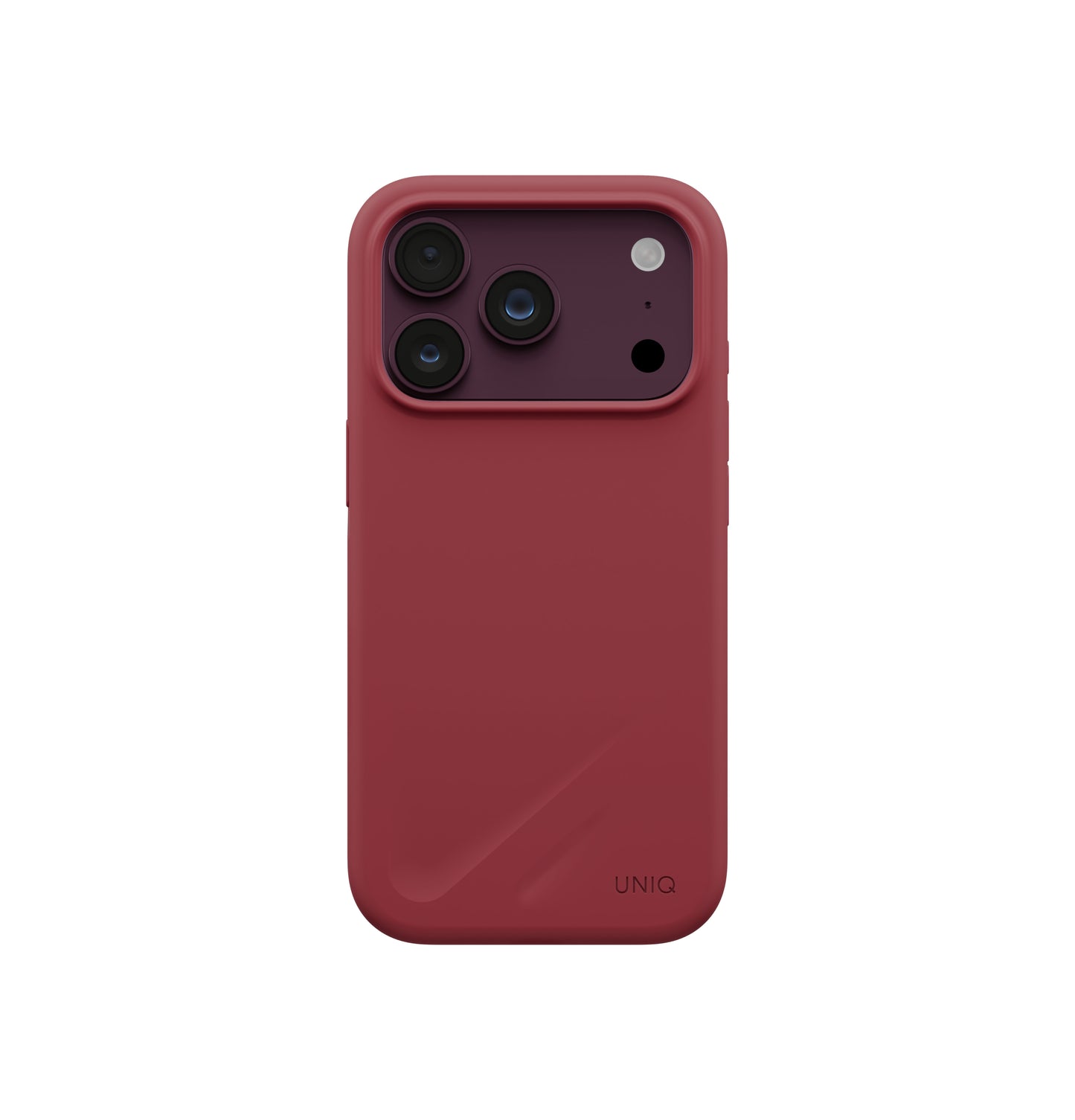 Uniq Hybrid Lino MagSafe Case for iPhone 18 Pro - Cranberry Red