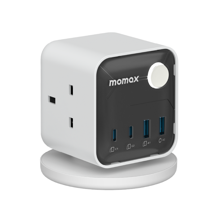 MOMAX 3-Outlet GaN Power Cube - 25W / USB-A / USB-C / White