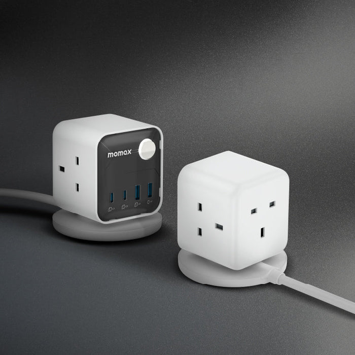 MOMAX 3-Outlet GaN Power Cube - 25W / USB-A / USB-C / White