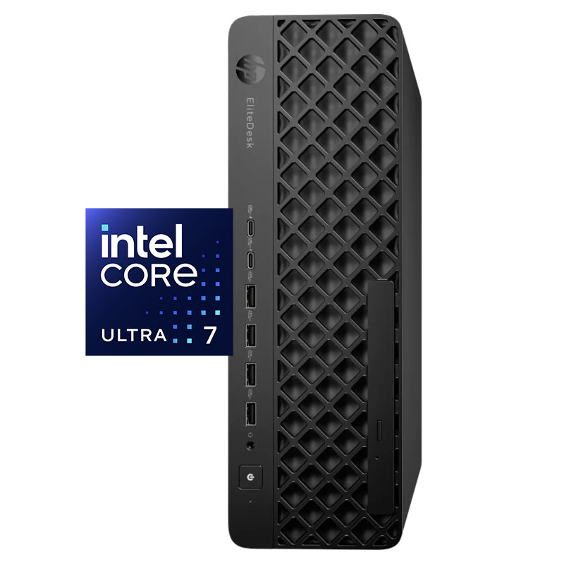 كمبيوتر مكتبي إتش بي إيليت ديسك 8 SFF G1i AI PC، معالج ألترا 7 265، ذاكرة وصول عشوائي 16 جيجابايت، قرص حالة صلبة NVMe بسعة 512 جيجابايت، ضمان سنة واحدة، باللون الأسود جاك