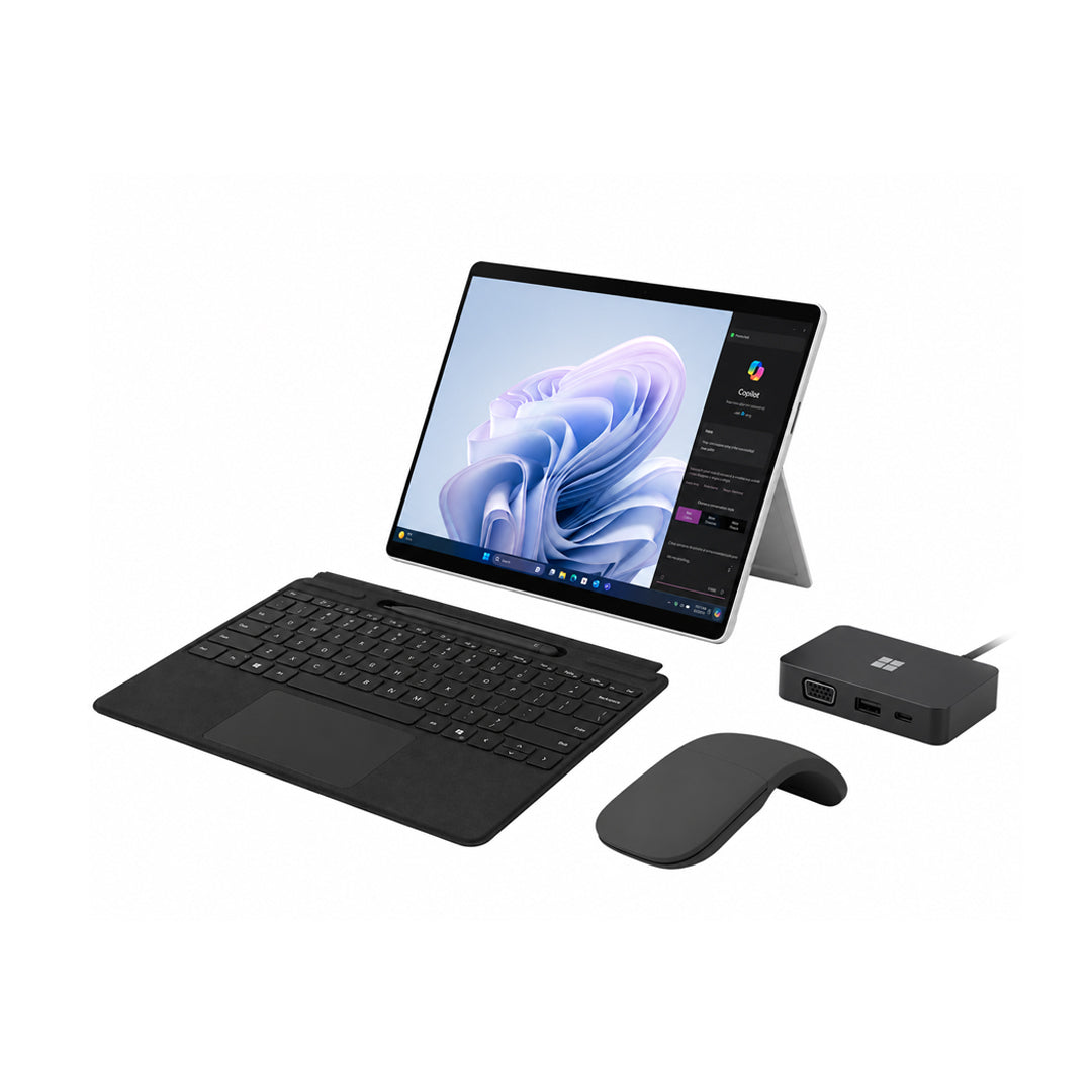 Microsoft Surface Pro 10 - 13.0" Copilot+ PC / 5G / Ultra 7 165U / 32GB / 512GB SSD / Win 11 Pro + Surface Pro Signature Keyboard with Slim Pen 2 + Surface Arc Mouse + Surface USB-C Travel Hub - Bundle Offer