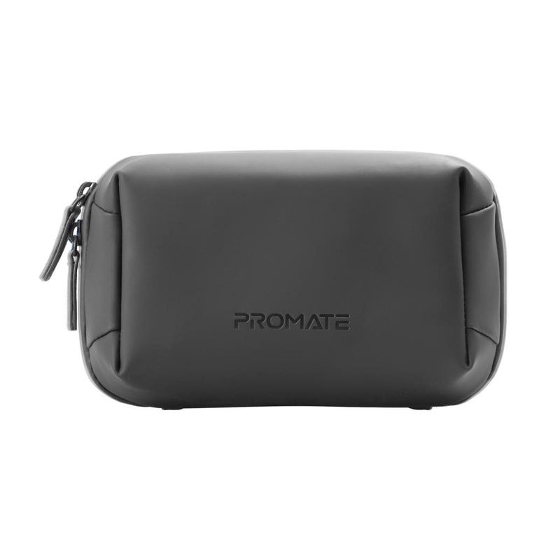 Promate Velvena Compact Tech Essential Organizer Pouch Bag - Black