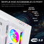 GAMEON Valkyrie I Series Mid Tower Gaming Case 4 Fans - White