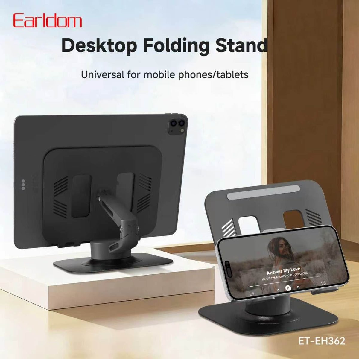 Earldom Ultra-Flexible Tablet & Mobile Stand - Black