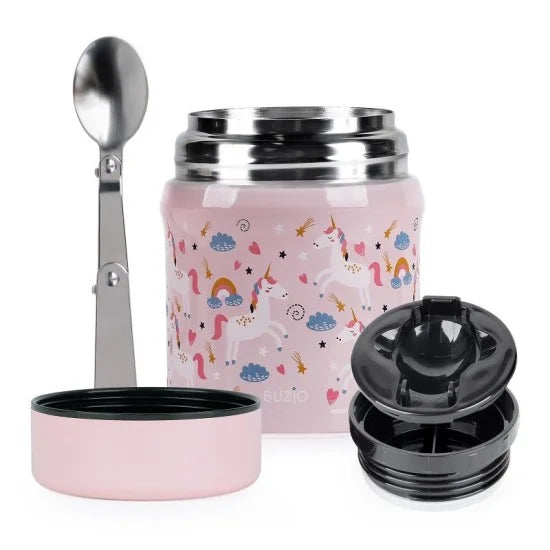 Buzio Kids Stainless Steel Food Container 350ML - Unicorn