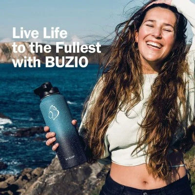 Buzio Trio Series Water Bottle with 3 Lids and Sleeve 1.2L -  Starry Crush