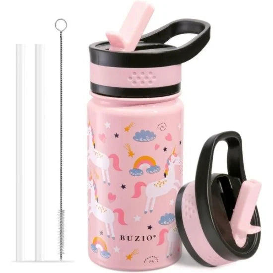 Buzio Kids Bottle with Straw Lid 500ML - Unicorn
