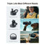Buzio Trio Series Water Bottle with 3 Lids and Sleeve 1L - Black