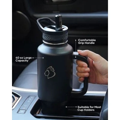 Buzio Trophy Series Water Bottle for Car 1.2L - Black