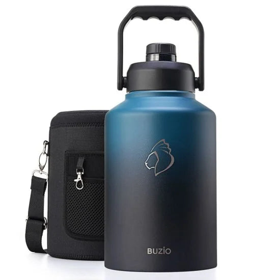 Buzio Rock Series One Gallon Jug with Spout Lid and Sleeve 3.8L - Indigo Crush