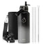 Buzio Duet Series Water Bottle with 2 Lids and Sleeve 1.2L - Shadow
