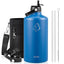 Buzio Duet Series Gallon Bottle with 2 Lids and Sleeve 3.8L - Blue