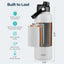 Buzio Duet Series Water Bottle with 2 Lids and Sleeve 1.2L - White