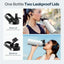 Buzio Duet Series Water Bottle with 2 Lids and Sleeve 1.2L - White