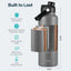 Buzio Duet Series Water Bottle with 2 Lids and Sleeve 1.2L - Grey