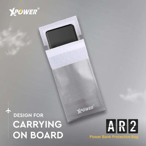 XPower AR2 Power Bank Protective Bag - Rectangle / Silver