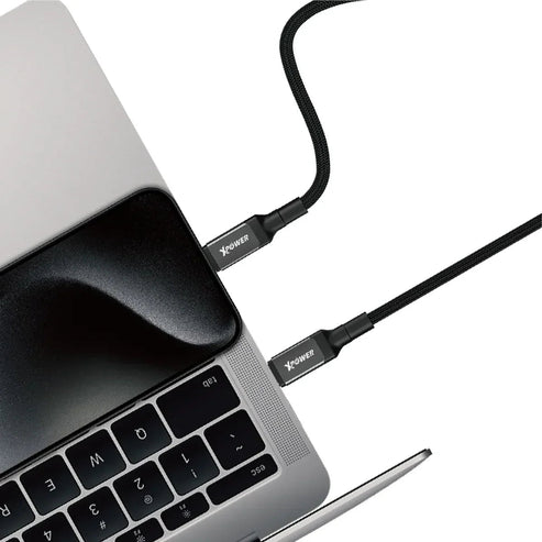 XPower CCT5 Aluminium Alloy Thunderbolt 5 Sync & Charge Cable - 240W / USB-C / Gray