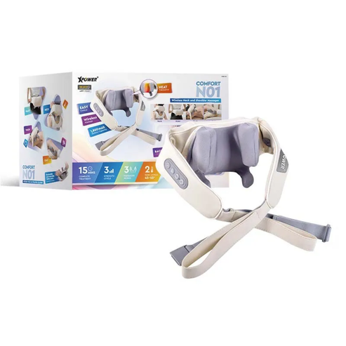 XPower Comfort N01 Wireless Neck and Shoulder Massager - Grey