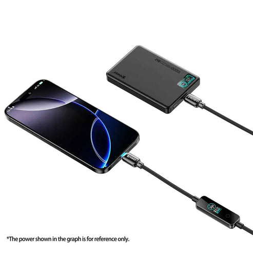XPower SONAR SR240 TFT Display Zinc Alloy Sync & Charge Cable - 240W / USB-C / Gray
