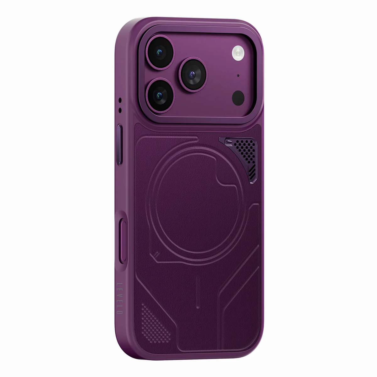 Levelo OPAL MagSafe Hybrid Armor Case For Apple iPhone 18 Pro - Burgundy