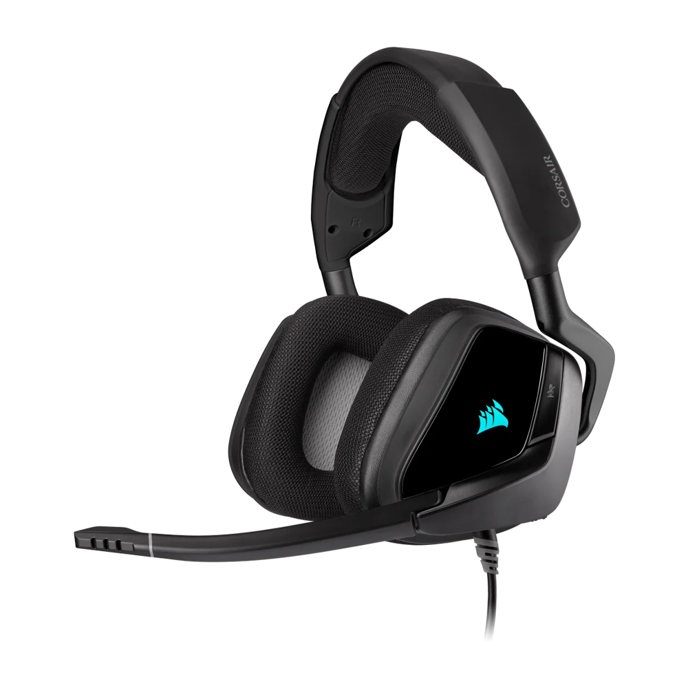 سماعة رأس ألعاب كورسير فويد RGB إيليت بريميوم، يو إس بي، بلون كربوني (EU)