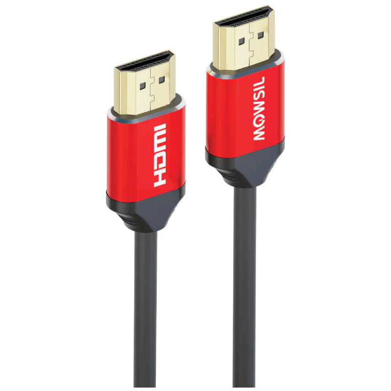 Mowsil HDMI 1.4 Cable - 4K / 30Hz / 1 Meter / Red/Grey