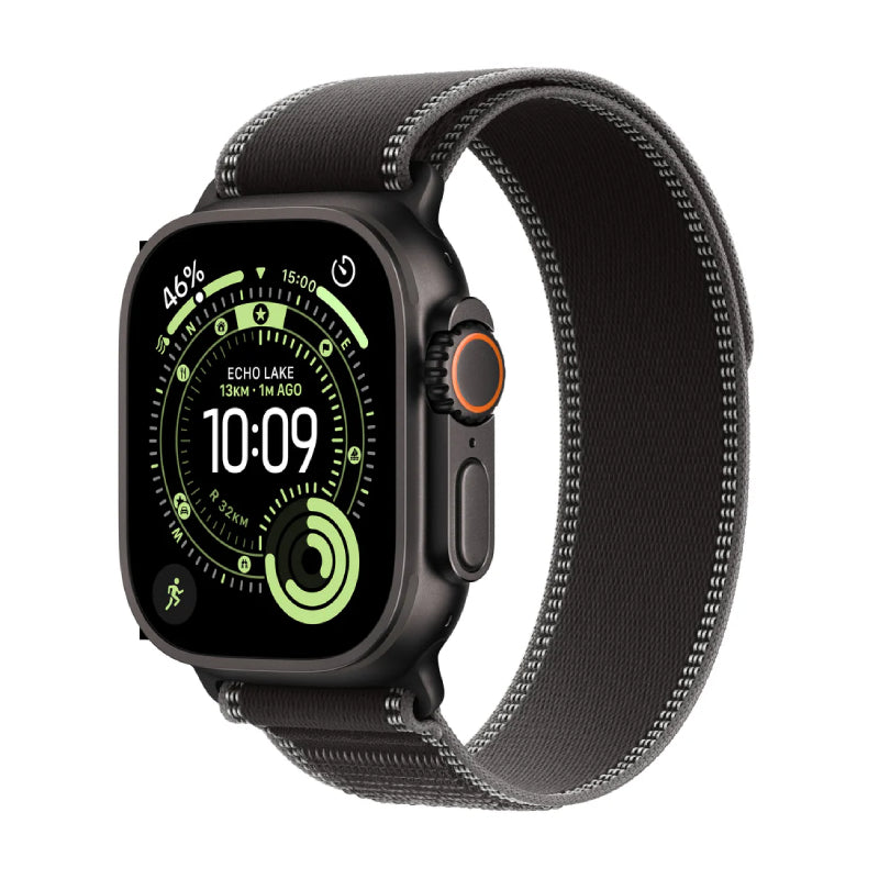Apple Watch Ultra 3 - LTPO OLED / 64GB / 49mm / Bluetooth / Wi-Fi / Cellular / Small/Medium / Black Titanium Case with