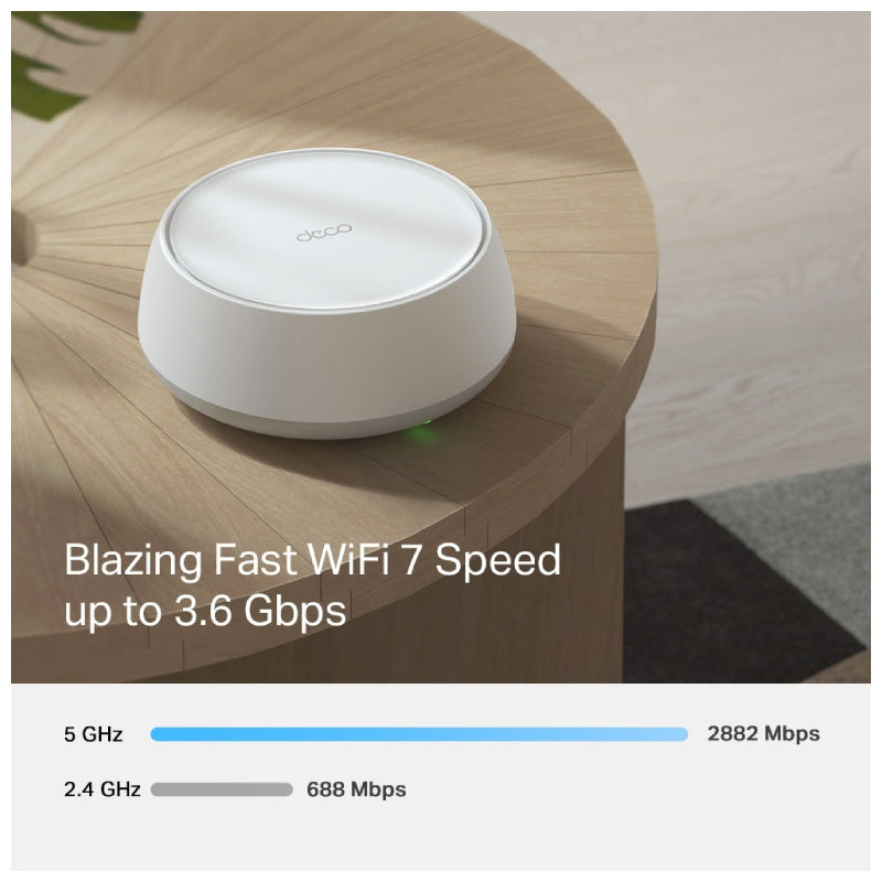 TP-Link (Deco BE22) BE3600 Whole Home Mesh WiFi 7 System - 3.6 Gbps / Wired / WAN/LAN - (3-Pack)