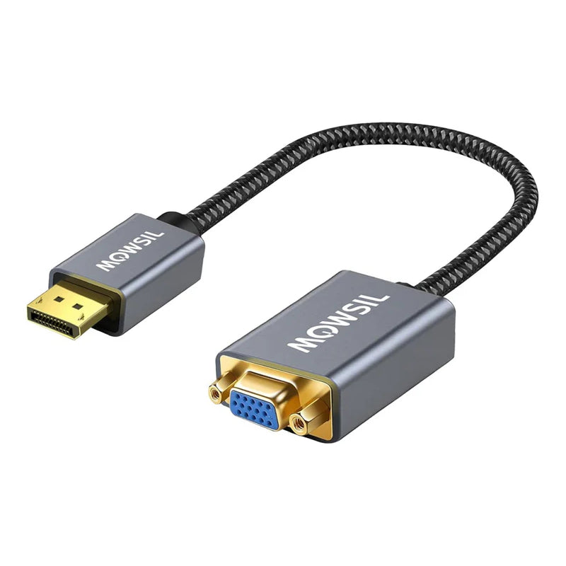 Mowsil DisplayPort to VGA Adapter - 1080p / Grey