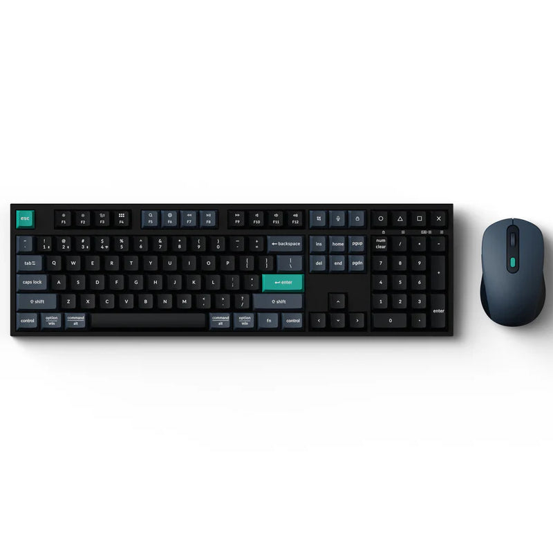 Keychron B36 Keyboard and BM25 Mouse Wireless Combo - English/Arabic / Black/Green